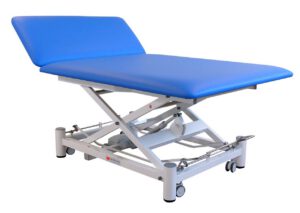 Wesseling Bobath 2 onderzoeksbank met hoofddeel, elektr met voetsch RAL 9010, 100cm breed
