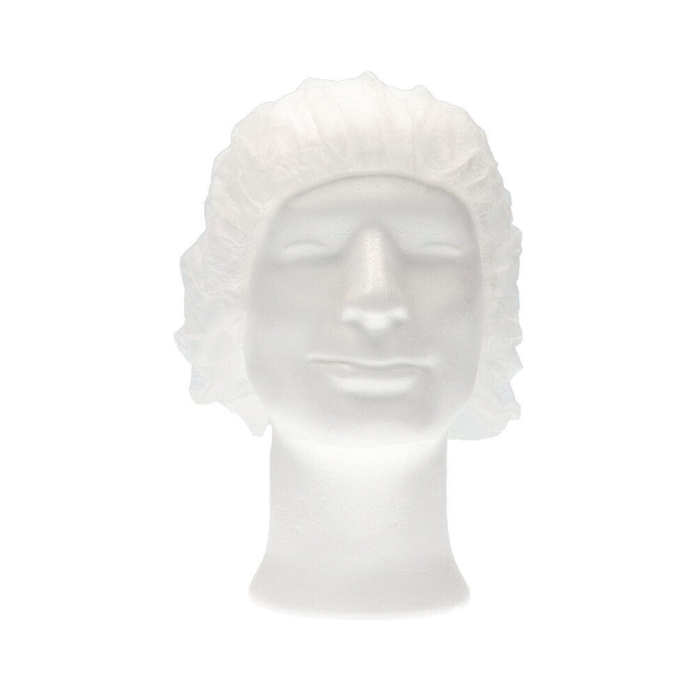 CMT haarnet (bouffant cap), pp non woven, wit, medium (ca 50cm), 100st/zak, 1