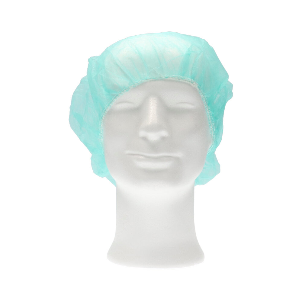 CMT haarnet (bouffant cap), pp non woven, groen, medium (ca 50cm), 100st/zak, 1