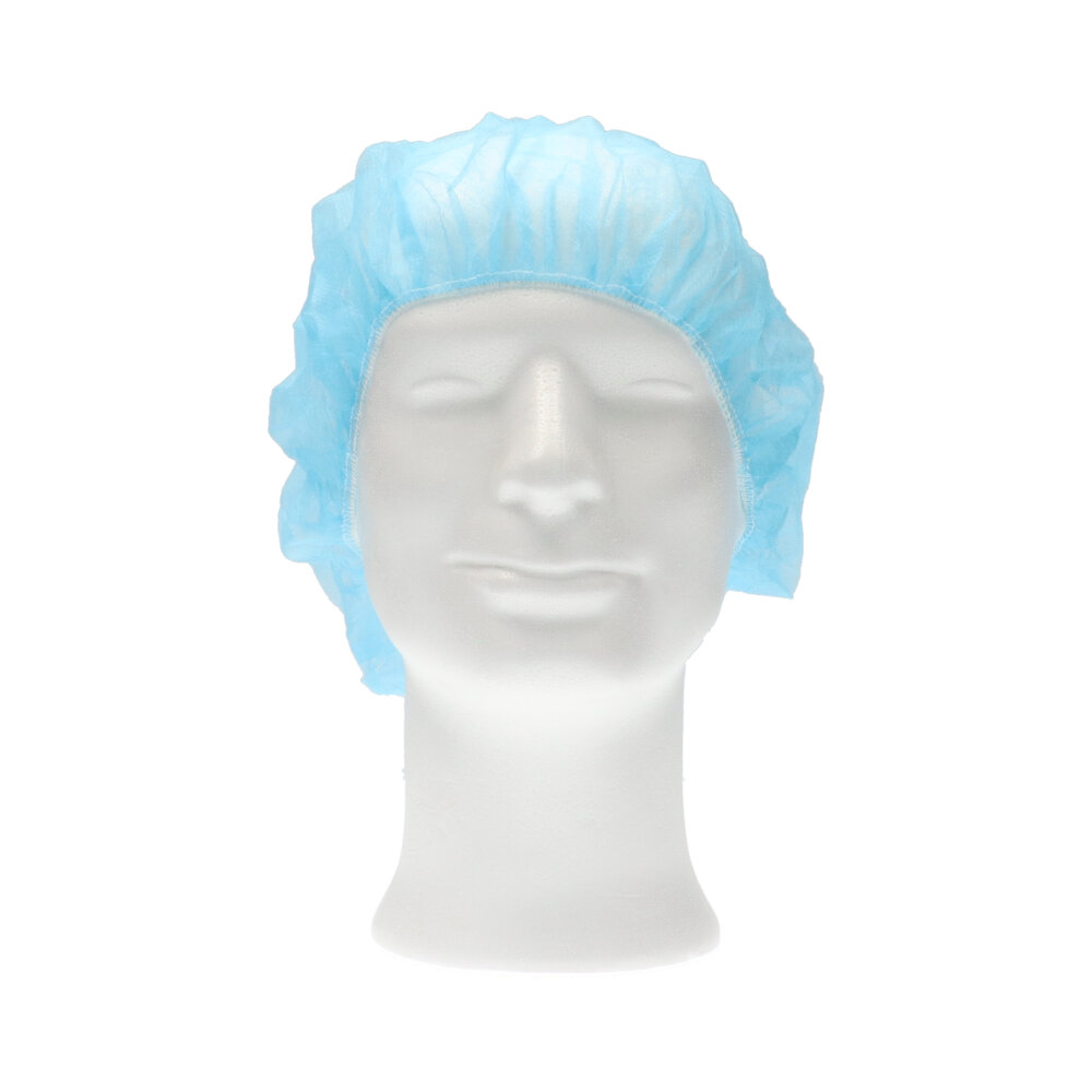 CMT haarnet (bouffant cap), pp non woven, blauw, medium (ca 50cm), 100st/zak, 1