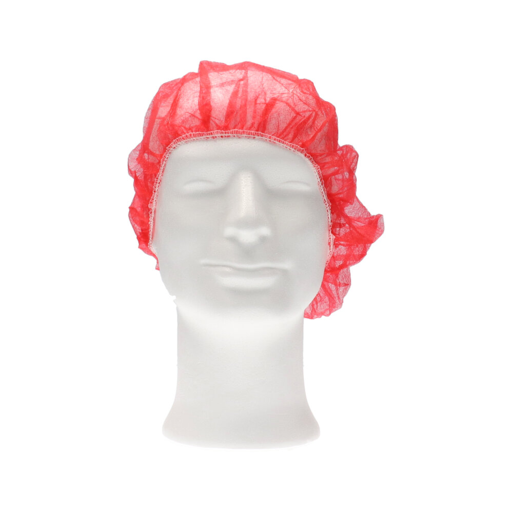 CMT haarnet (bouffant cap), pp non woven, rood, large (ca 53cm), 100st/zak, 1