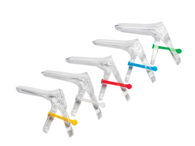 Vaginaal speculum volgens Cusco, rood, disposable, steriel, M