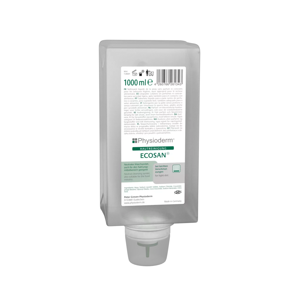 Physioderm Ecosan huidreiniging, 1ltr, Variofles