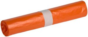 Powersterko afvalzak, HDPE, 70x110cm, T25, oranje, 20st/rol, 500st/doos (120ltr)
