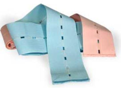 Belcare abdominal CTG transducer banden, roze/blauw, 120cm