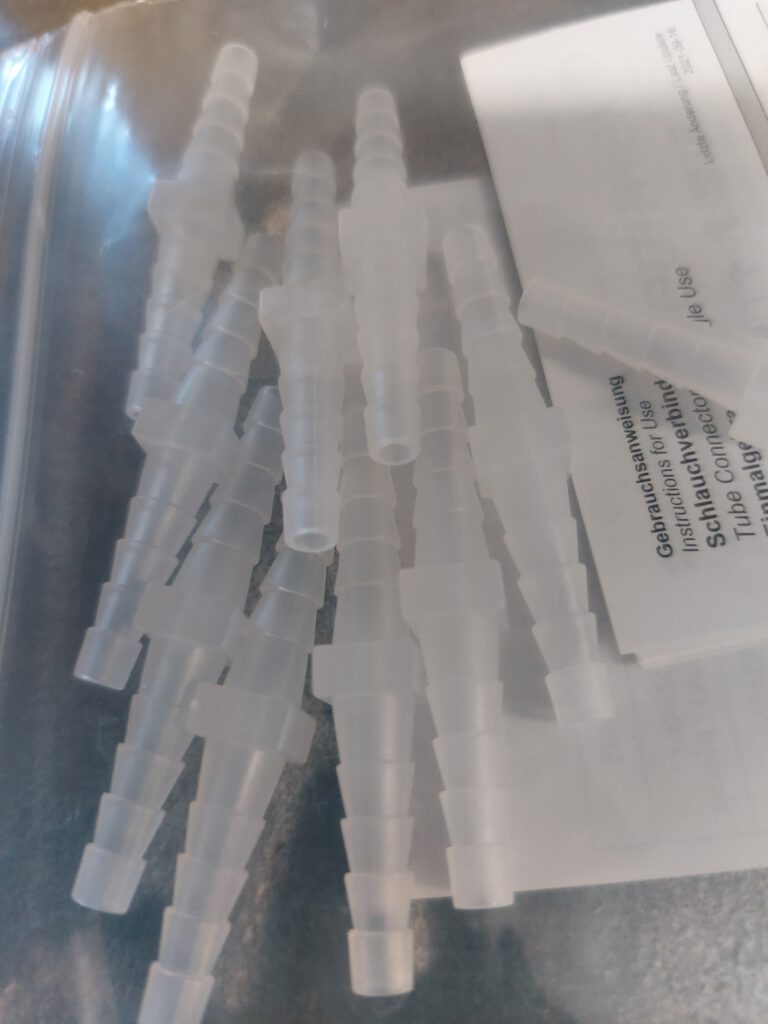 Slangverbindingsstuk, nylon, recht, 3x4mm, steriliseerbaar