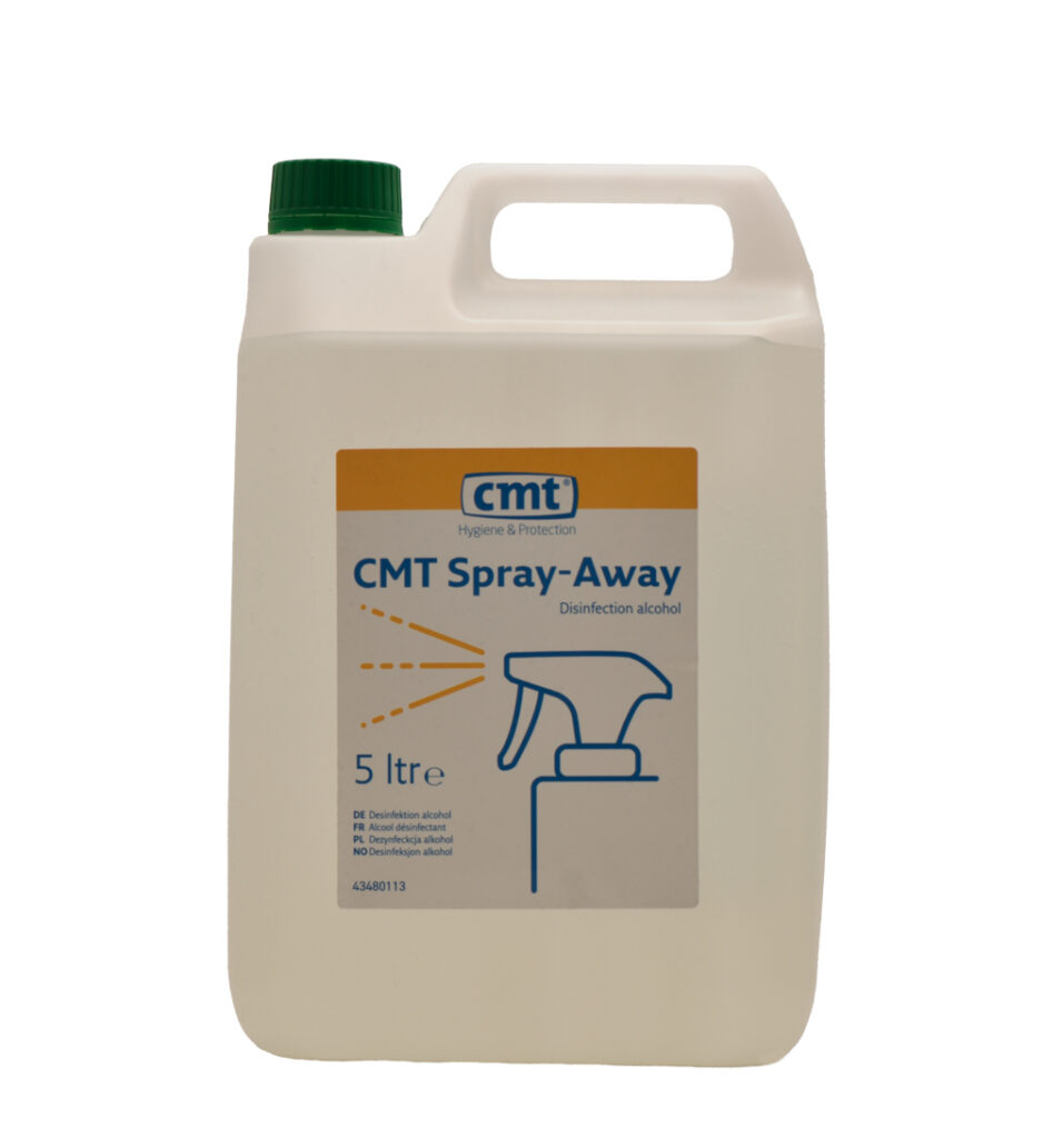 CMT Spray-Away® disinfection alcohol, 14026N, 5ltr can, 4cans/doos