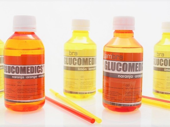 Glucomedics glucosedrank, fles 200 ml., sinaasappel