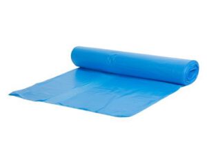 Afvalzak HDPE, 70x110cm, 20my, 120ltr, blauw, 25st/rol