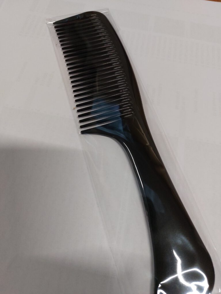 Haarkam, grof, met handvat, 22cm, 3 kleuren