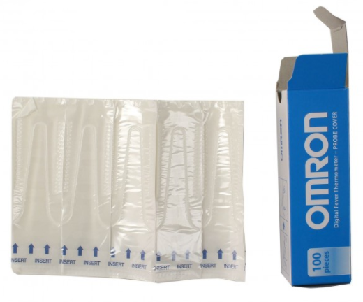Omron thermometerhoesjes voor pencil-type thermometers, 100st/disp