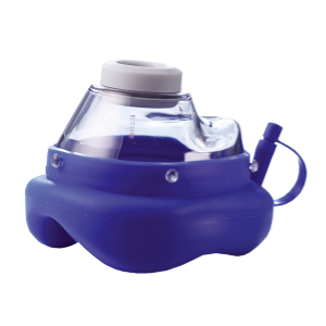 Ambu masker, transparant met blauwe siliconenrand