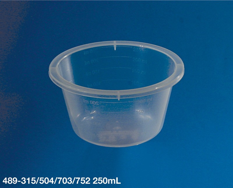 Gallipot surgical, 250ml, transparant, niet steriel, 1