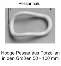 Oros pessarium volgens Hodge, 100mm, porselein