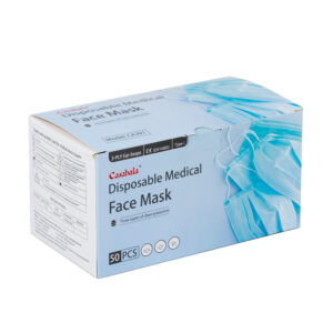 Casabala mondmasker met oorelastiek, 3-laags, t ype I, blauw, EN14683, 50st/dis