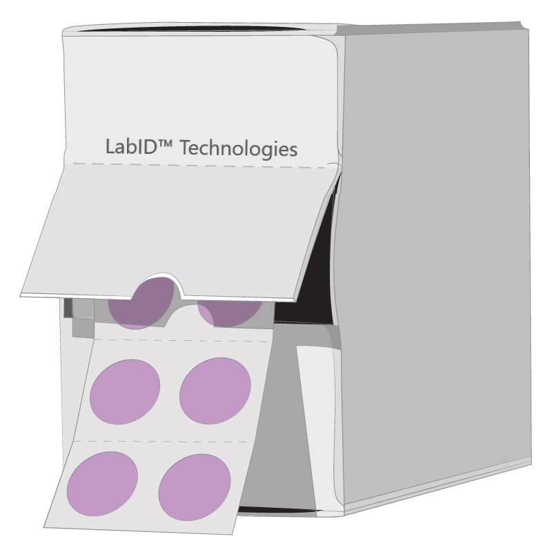 LabID Cryo etiket Ø9mm, violet, 1.100 st/rol