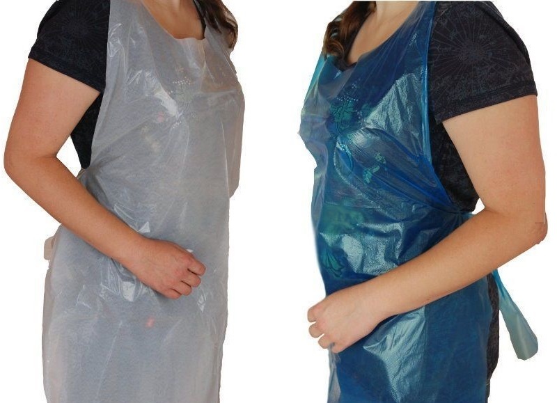 Medi-Inn beschermend schort, plastic, 75x125cm, blauw