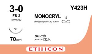 Monocryl 3-0 Y423H, hechtdraad, resorbeerbaar