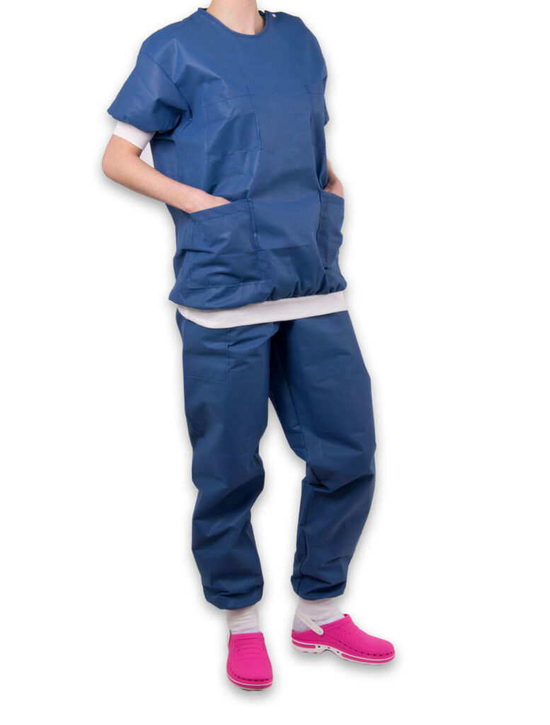 EMDAMED Scrub suit hes, SW, met manchet en zakken, blauw