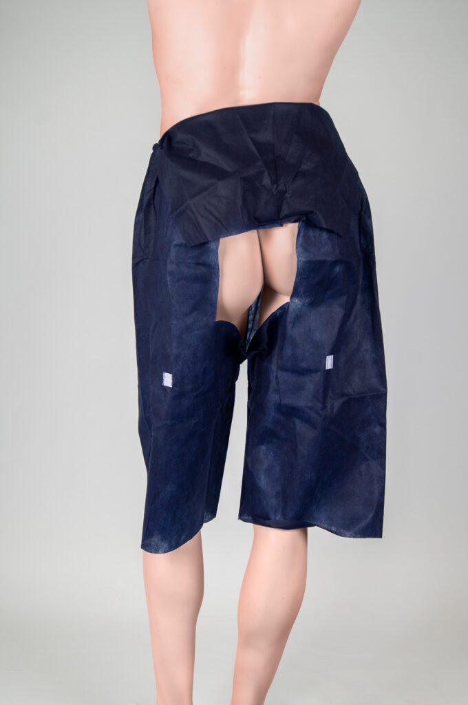 EMDAMED Colonoscopiebroek, non-woven, kort, disposable, donkerblauw