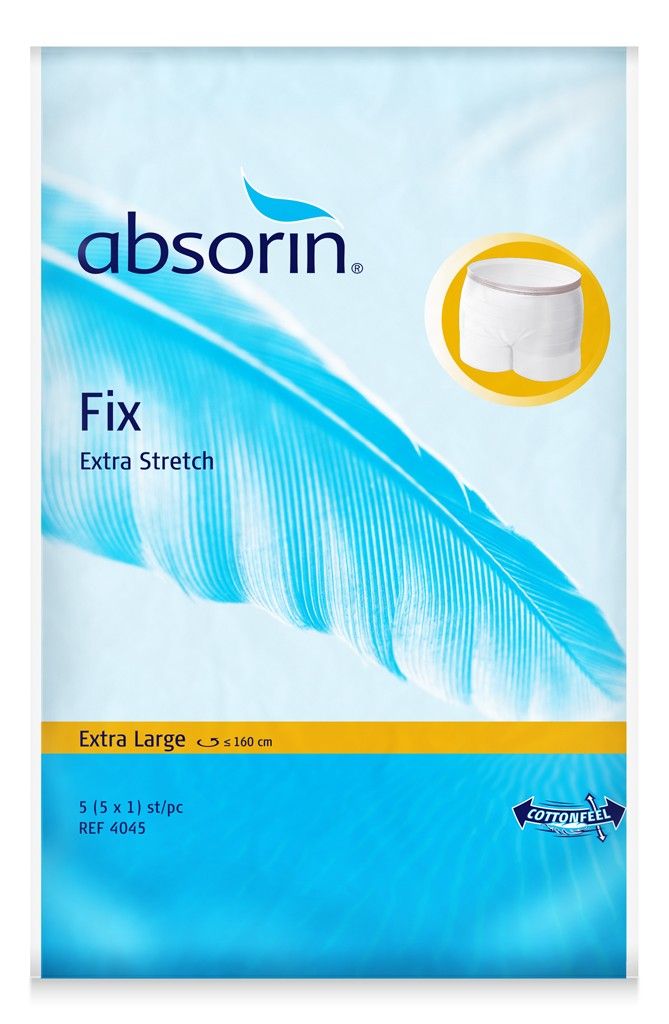 Absorin StretchSlip fixatiebroekje, extra stretch, wit, XL