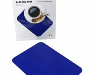 Anti-slip mat rechthoekig, siliconenrubber, 25.5 x 18.5 cm,  blauw