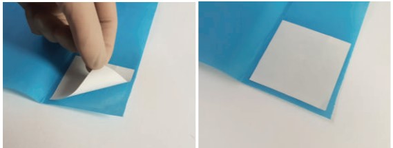 ALPHAtex Gatdoek 60x75cm met kleefvenster 6×9,5cm, 2-laags, steriel