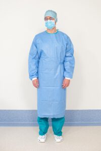 ALPHAtex surgical gown standard, with 2 absorbent towels, sterile, XXL