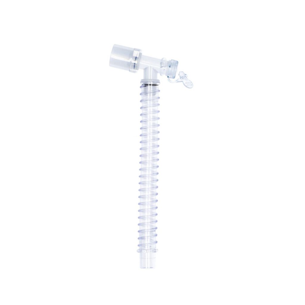 Catheter mount elbow, dubbele swivel, 22M/15F-15M, 15cm